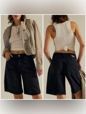 NWT Free People We The Free Montana Shorts - lights out black - size 28